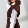 GILET ROBE CHEMISE MARRON GILET ROBE CHEMISE MARRON