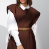 GILET ROBE CHEMISE MARRON GILET ROBE CHEMISE MARRON