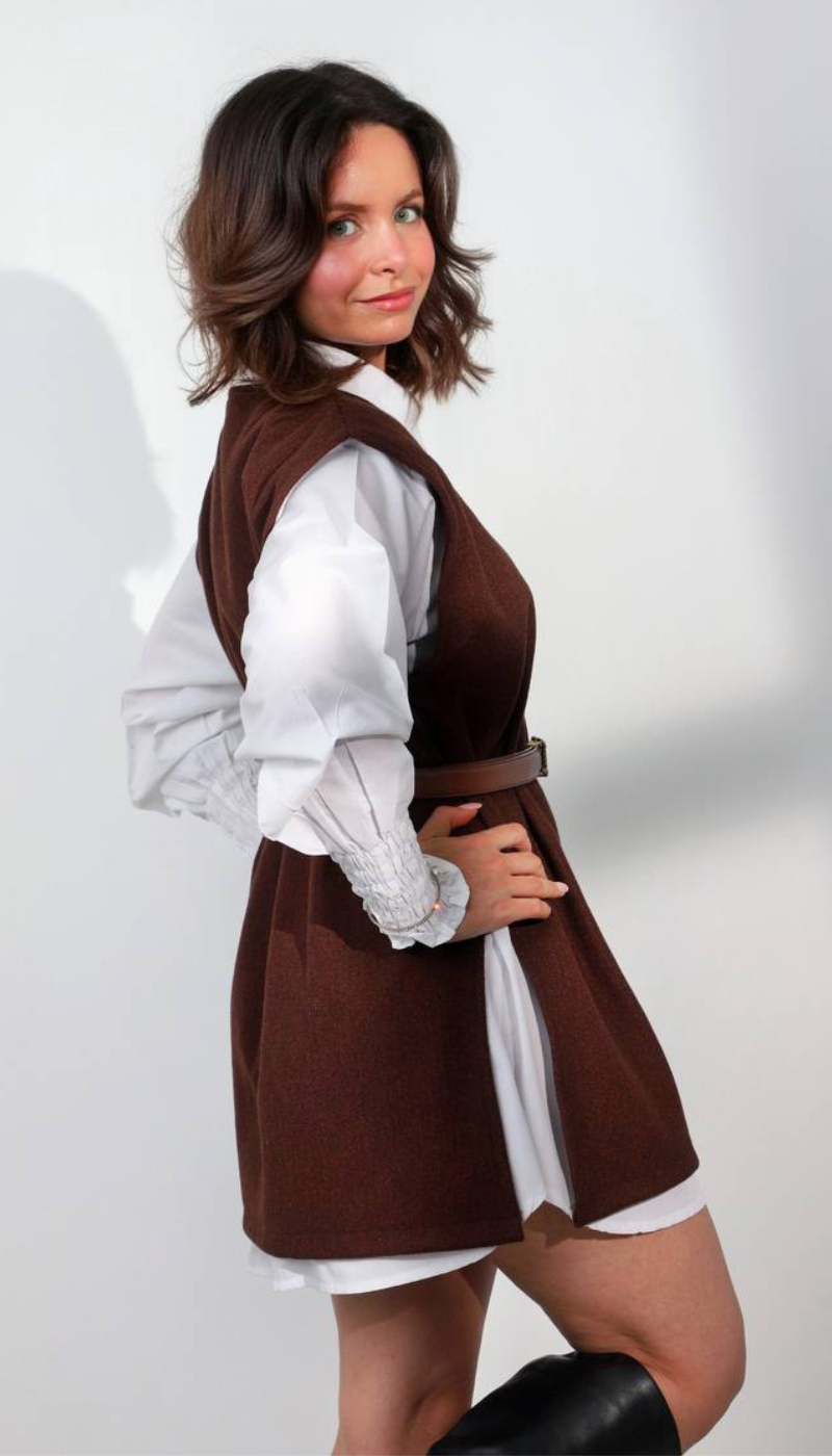 HELYA Gilet avec Robe Chemise - vue 4