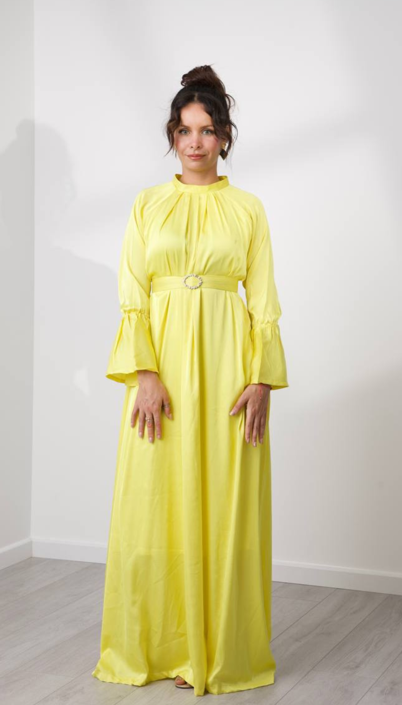 Robe longue en Satin de Soie