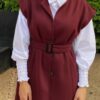 Veste Cashmere Bordeaux Veste Cashmere Bordeaux