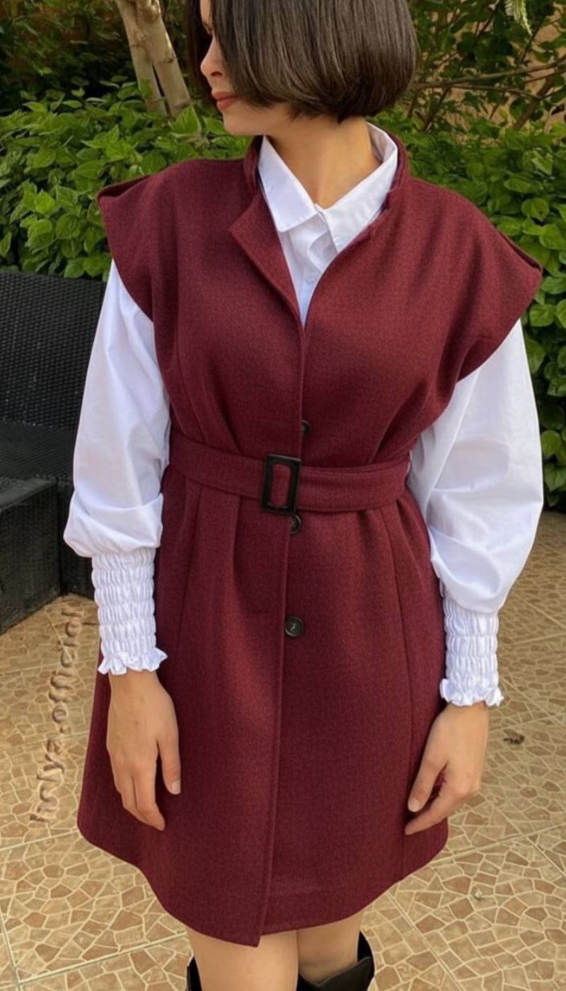 Veste Cashmere Bordeaux