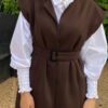 Veste Cashmere Dark Brown Veste Cashmere Dark Brown